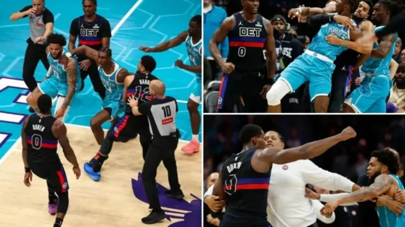 Pistons-Hornets Brawl: Four Players Ejected in Chaotic Clash