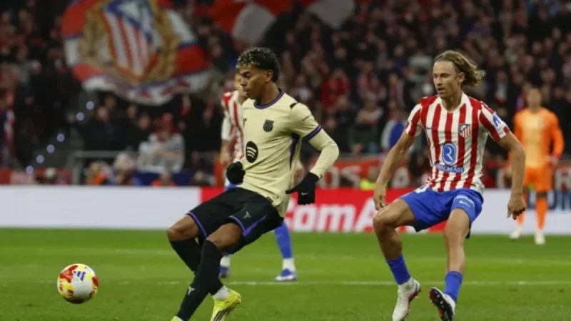 Atlético vs Barcelona Live: Fermín Nearly Scores in Copa del Rey