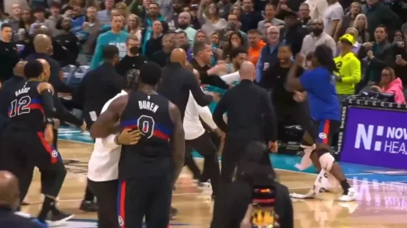 Hornets-Pistons Clash Sparks Historic NBA Fight with Lasting Consequences