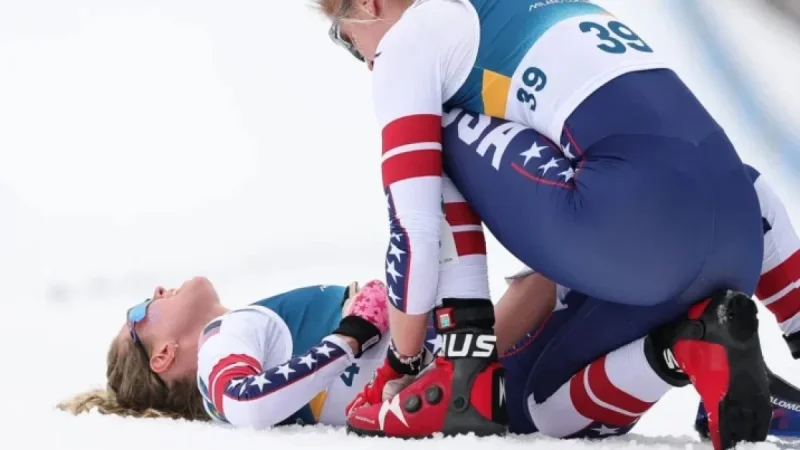 Jessie Diggins Collapses in Pain After Winning Winter Olympics Bronze