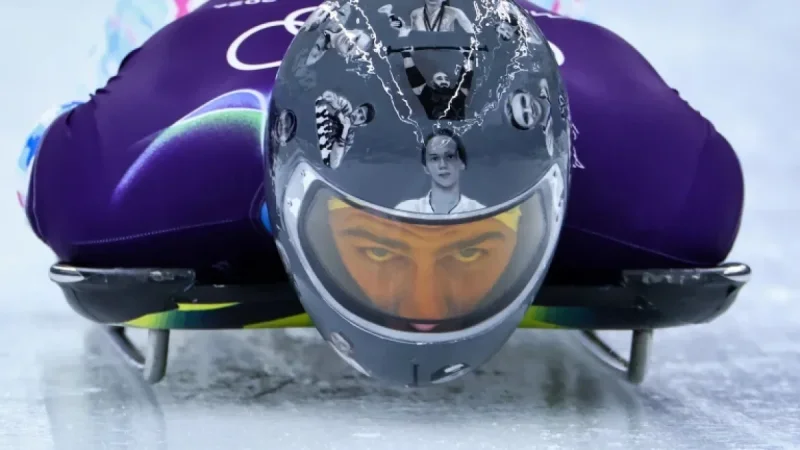 Ukrainian Athlete Disqualified from Olympic Skeleton for Helmet Images