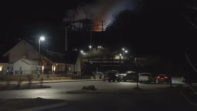 Crews Battle Commercial Fire at Skyland Ranch in Sevierville