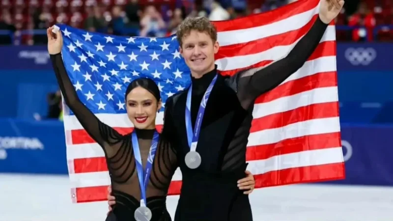 Madison Chock, Evan Bates React to Controversial Ice Dancing Gold Scores