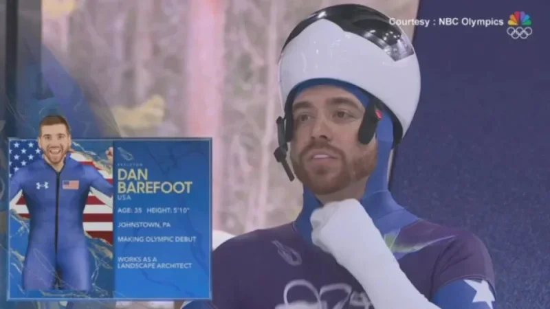 Cambria County’s Dan Barefoot Secures 20th in Olympic Men’s Skeleton