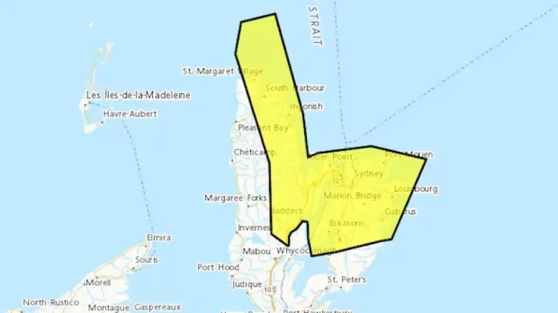 Cape Breton Faces Snowfall Warning Issued by Environment Canada