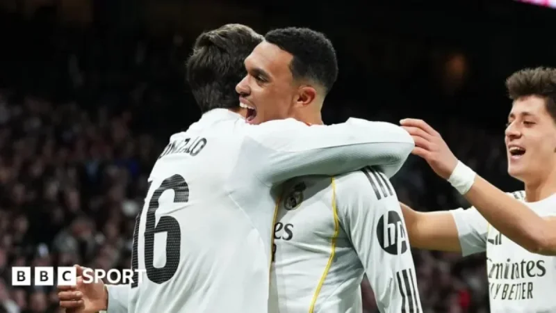 Real Madrid Triumphs 4-1 Over Real Sociedad; Alexander-Arnold Assists on Return