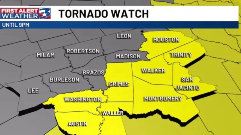 Tornado Watch Issued for Brazos Valley Areas