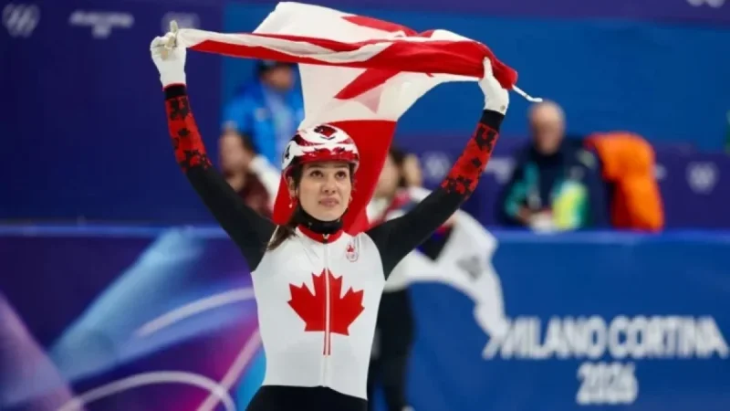 Courtney Sarault Wins Silver in 1000m Short Track Speed Skating