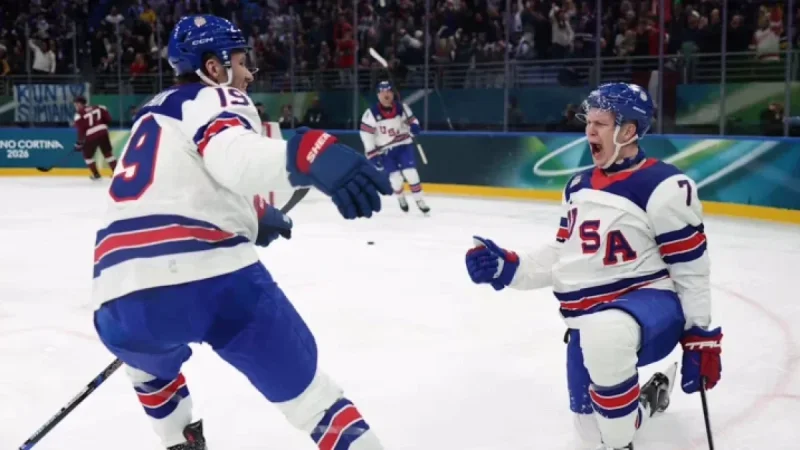USA Men’s Ice Hockey Triumphs 5-1 Over Latvia in 2026 Winter Olympics Opener