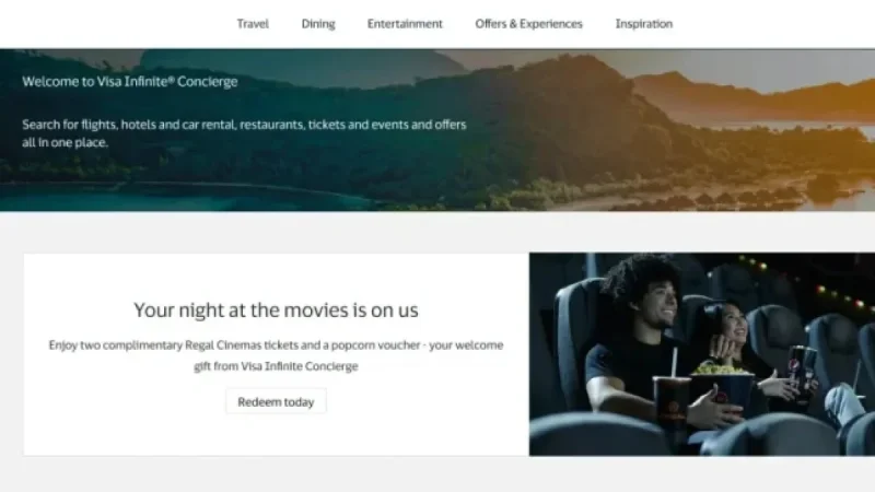 Visa Infinite Concierge Offers Free Regal Movie Tickets & Popcorn