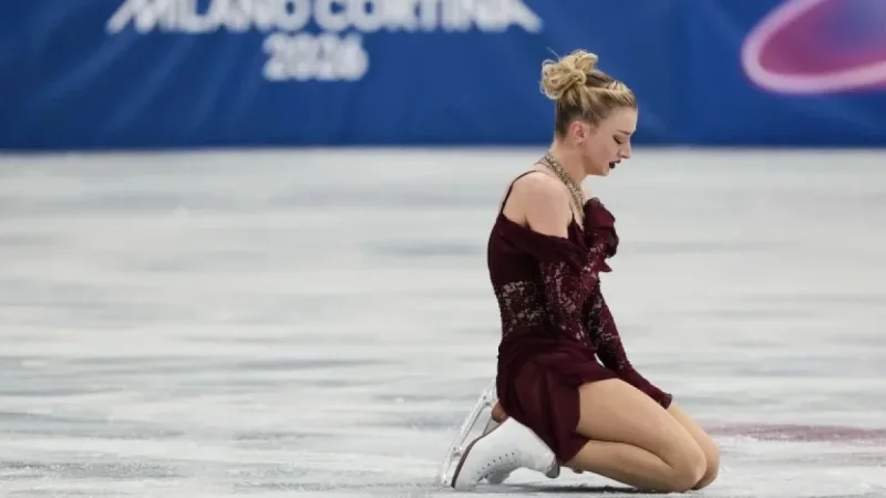 Amber Glenn Stumbles in Olympic Figure Skating Short Program