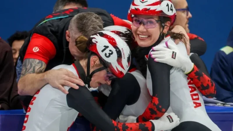 Canadian Short Track Speed Skaters Claim Bronze in Relay Event