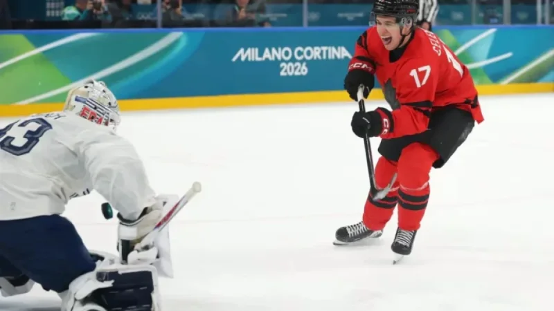 Celebrini Shines at Olympics, Rising as a Celebrity