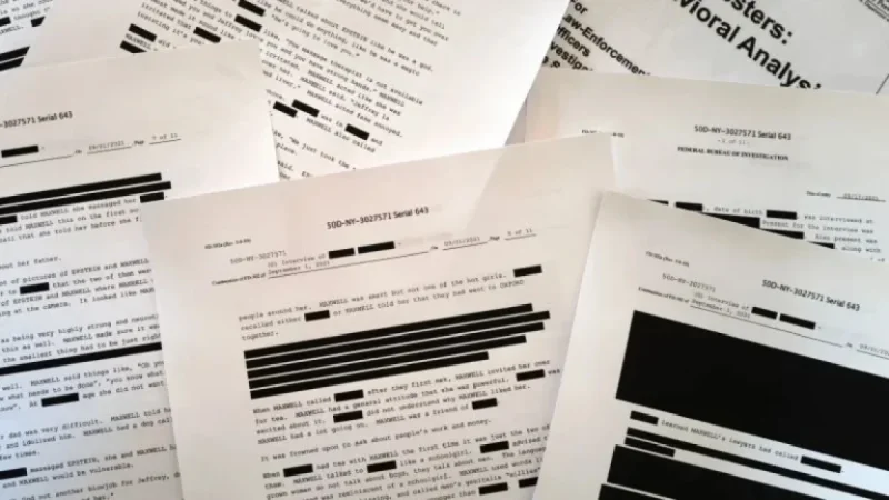Justice Department Reveals Hundreds Named in Epstein Files to Congress
