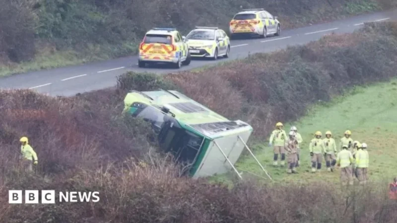 Double-Decker Bus Overturns in Brading, Triggers Emergency Response
