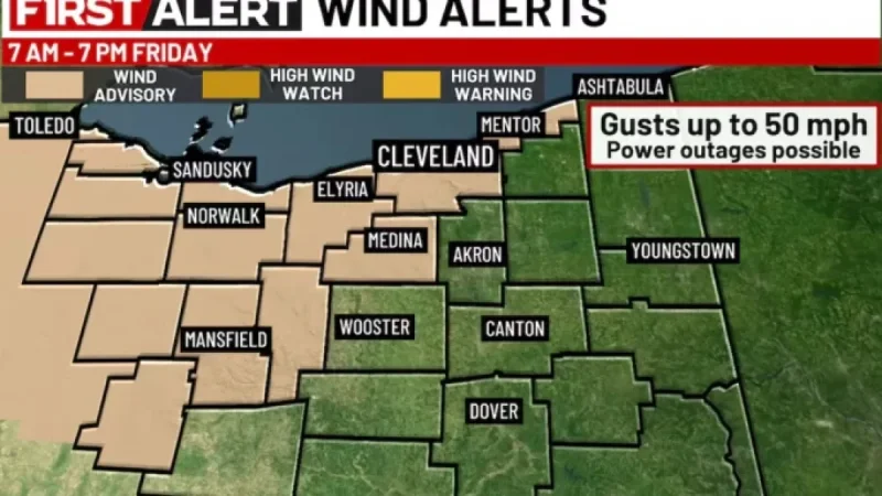 Friday Forecast: Windy Conditions Follow Morning Rain on 19 First Alert Day