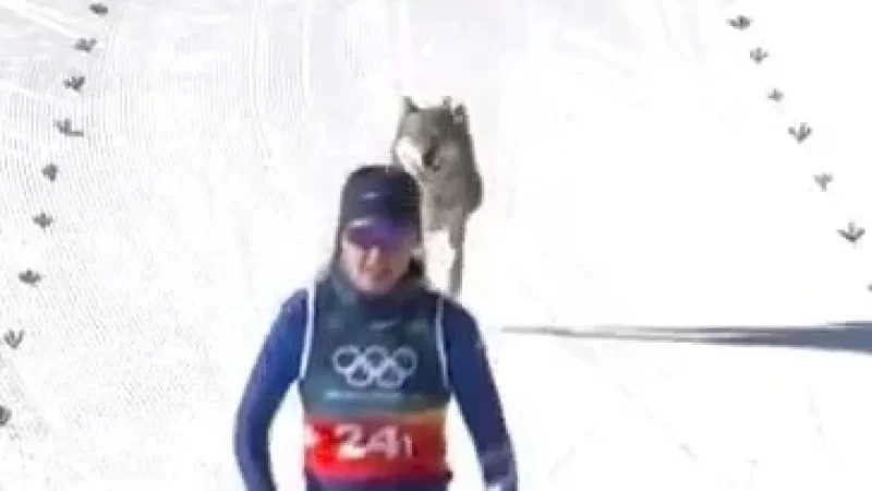 Stray Dog Finishes Olympic Skiing Event Race