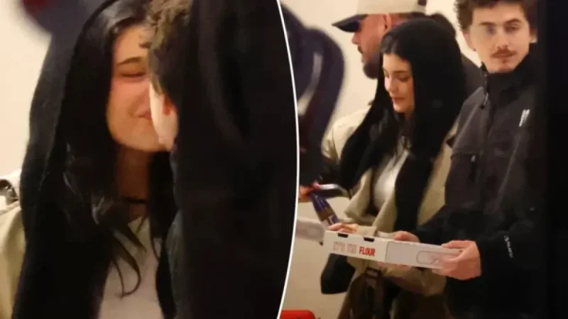 Kylie Jenner, Timothée Chalamet Share Kiss at LA Pizza Outing