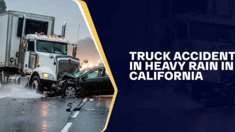 California Truck Crashes Surge Amid Heavy Rainfall