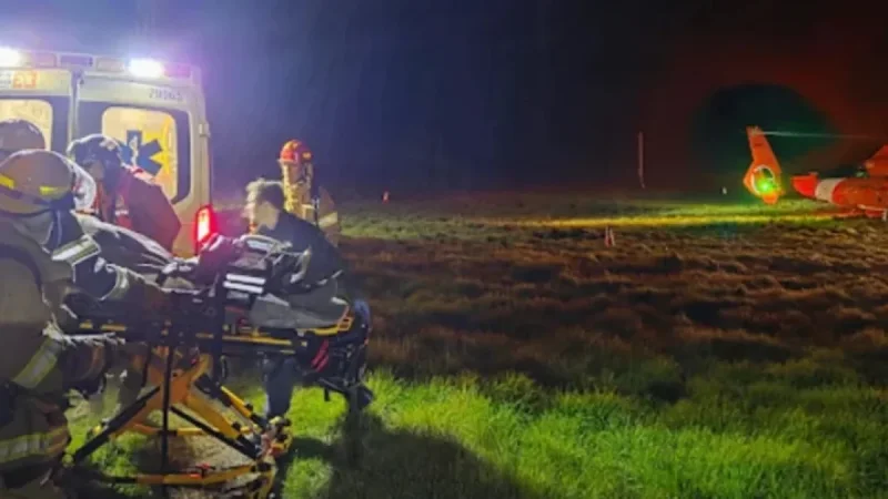 Medivac Rescues One After Early Morning Crash Near Petrolia