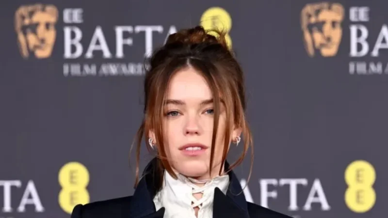 Milly Alcock Stuns in Chic Masculine-Feminine Suit at BAFTAs