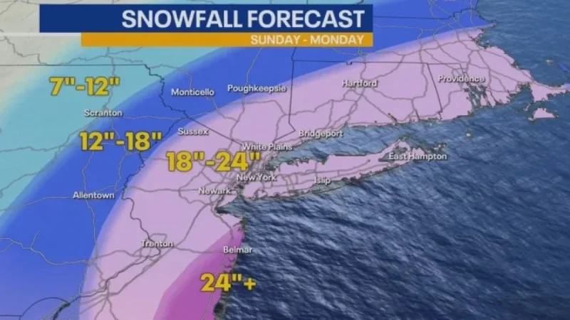 NYC Blizzard Warning: Snow Totals and Winter Storm Timeline Live