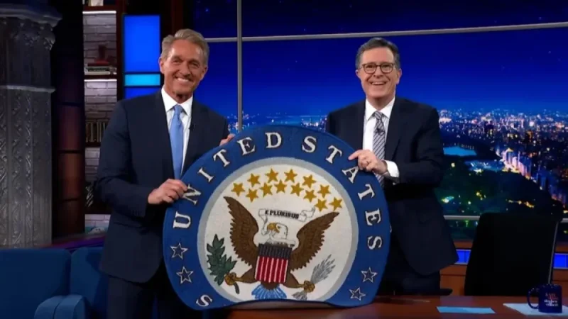 Jeff Flake Seeks Return of Missing Rug on Colbert Show | Opinion