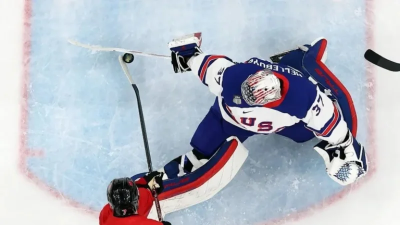 Olympic Champion Hellebuyck Displays ‘Secretary of Defense’ Plaque En Route to White House