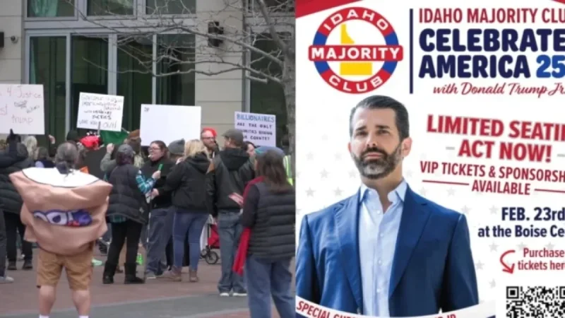 Protesters Rally in Boise Against Trump Jr., Demand Fair Treatment for Idahoans