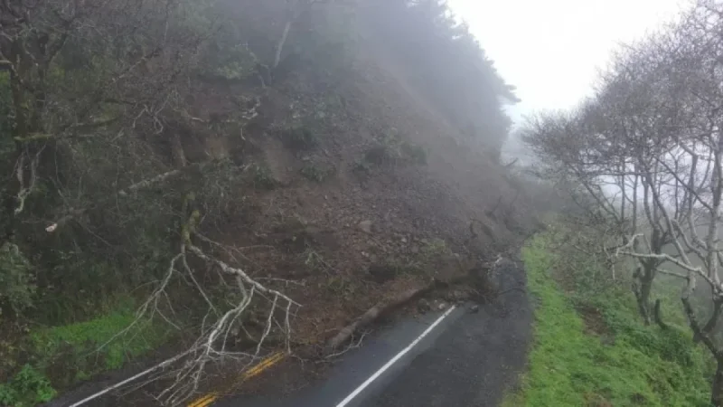 Landslide Closes Highway 1 South of Elk Indefinitely