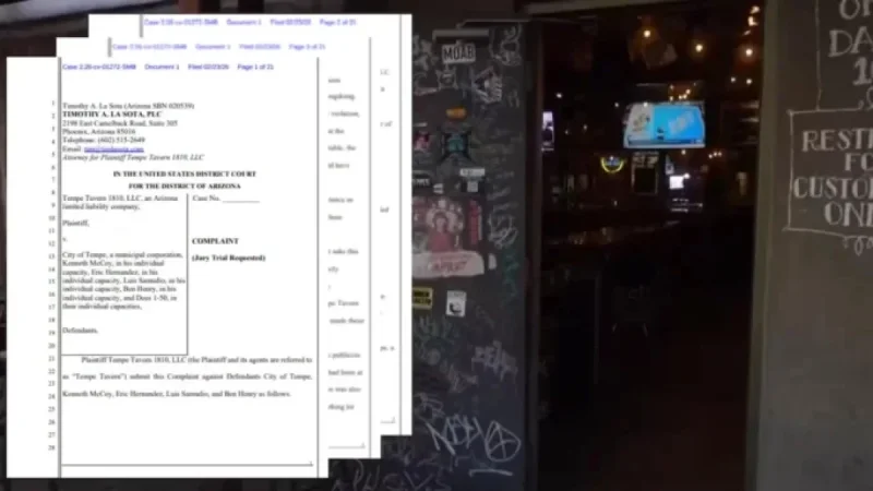Tempe College Bar Sues Police for Unfair Targeting