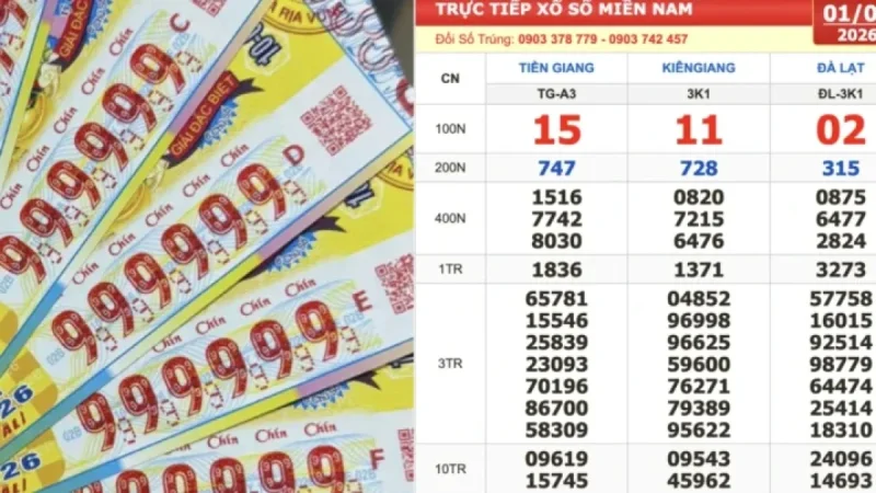 Southern Vietnam Lottery March 1: Winning Number 111111 Found in Kien Giang