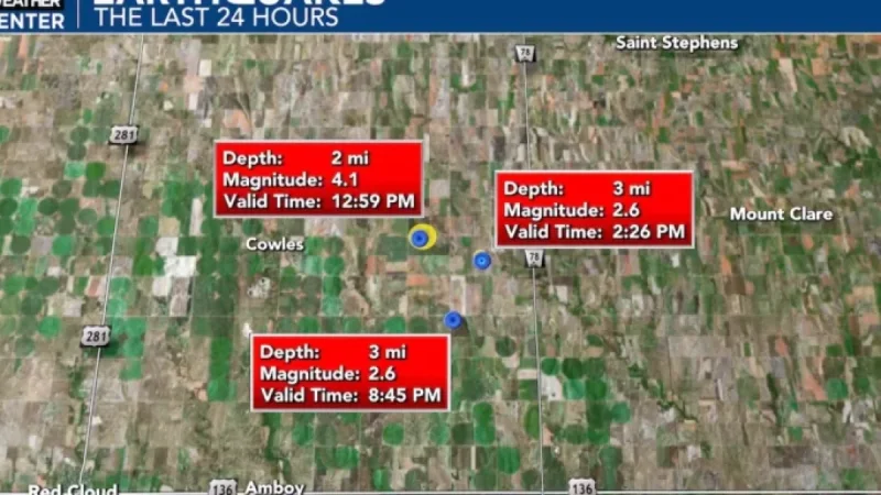 Nebraska Shaken by Three Earthquakes on Sunday; Community Responds
