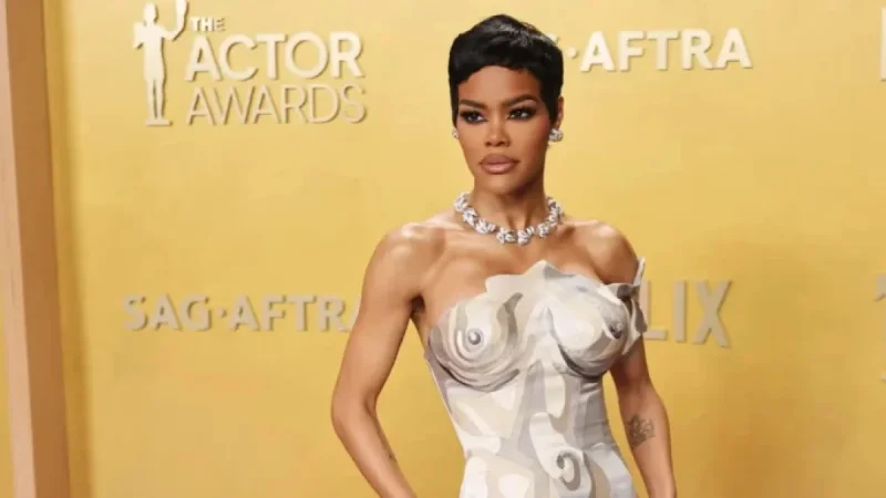 Teyana Taylor Stuns in Trompe L’oeil Dress at 2026 Actor Awards