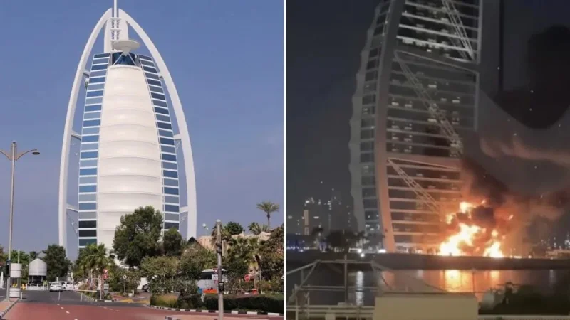 Burj Al Arab Hotel Hit, Dubai Airport Closed, and US Navy 5th Fleet Bahrain Base Under Attack as Iran Bombs UAE