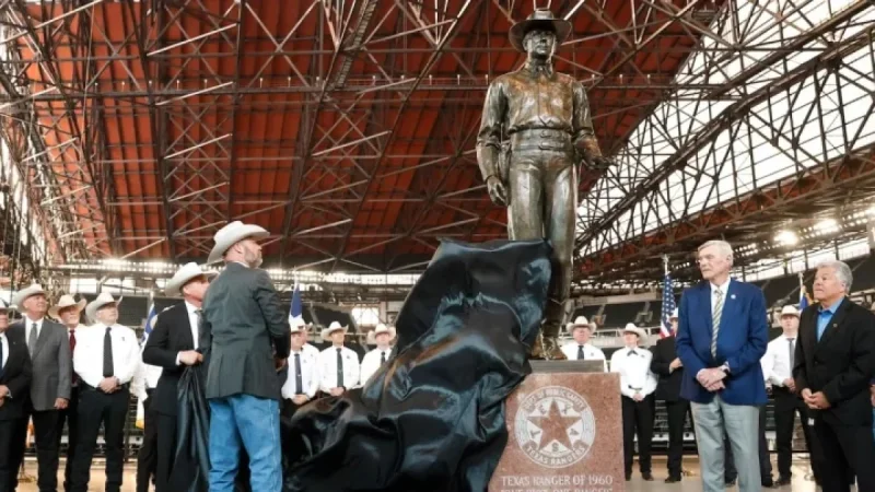 Statue Relocated from Dallas Love Field to Texas Rangers Ballpark