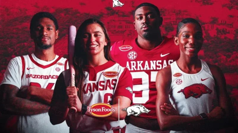 Arkansas Athletics Secures Groundbreaking Partnership with Tyson Foods