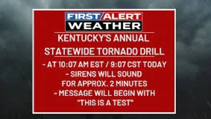 Tornado Warning test set for Lexington as Kentucky statewide drill hits Wednesday morning