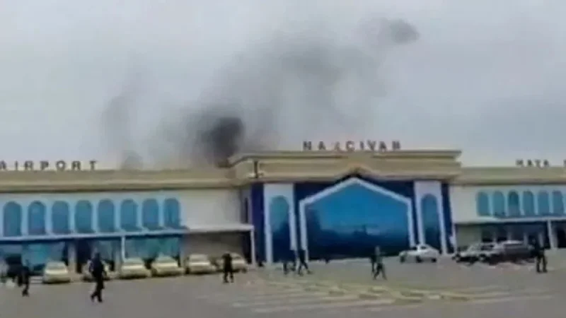 Azerbaijan eyewitness videos reveal suspected Iranian drones struck an airport and nearby school