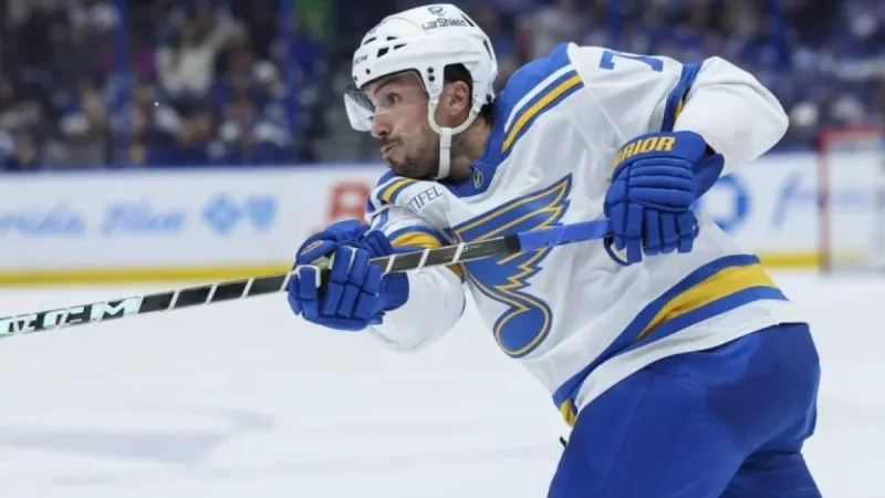 Blues Trade Faulk to Red Wings for Picks, Prospect Buchelnikov
