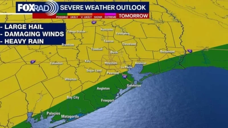 Weather Houston as weekend storms and a midweek front reshape the forecast