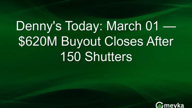 Dennys Buyout Closes at $620M After 150 Shutters, Diners Forced to Drive Farther