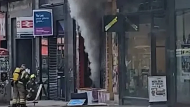 Firefighters tackle blaze near Glasgow Central Station