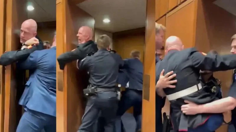 Marine Brian McGinnis Has Arm Broken as Senator Tim Sheehy Joins Capitol Police Ejection at Senate Armed Services Hearing