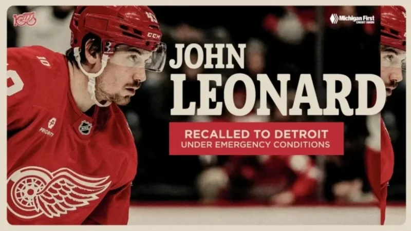 Dylan Larkin Injury as the Red Wings Make an Emergency Recall