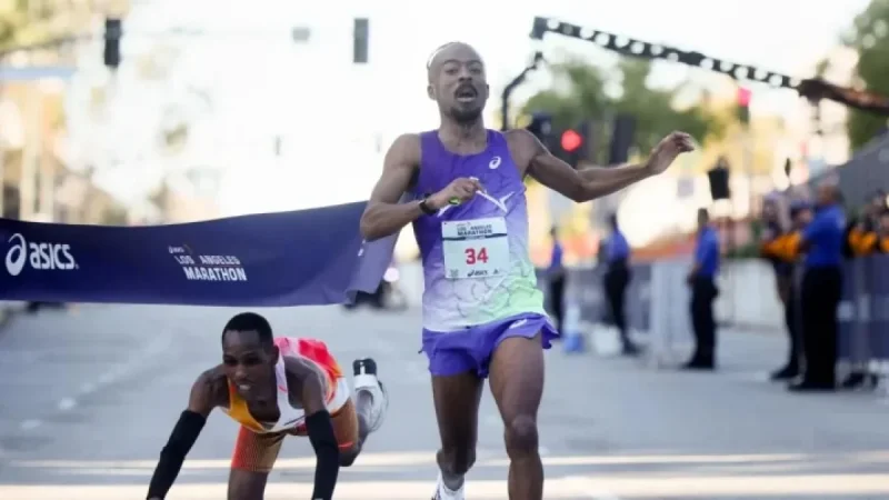 Nathan Martin wins LA Marathon in closest finish ever as heat triggers safety changes