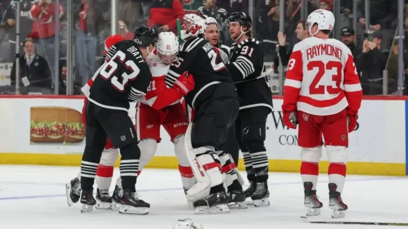 Red Wings face Devils with Larkin sidelined, Faulk set for debut