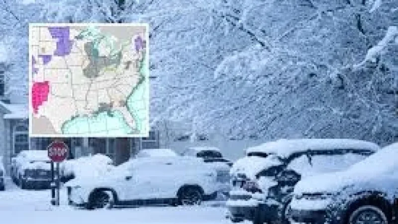 Snowfall and the new warning map: 5 feet, 45 mph winds, and a travel system pushed to the edge