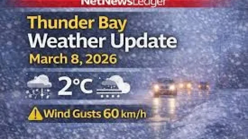 Thunder Bay Weather: Mild Afternoon to +9°C Conceals Rapid Freeze and Rural Shutdowns