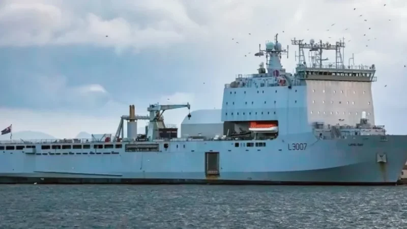 Rfa Lyme Bay put on standby in Gibraltar for Middle East evacuations